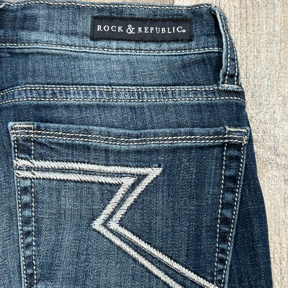 Rock & Republic Kendall Jeans Women’s Size 8 Dark Wash Stretch Denim - Picture 4 of 5